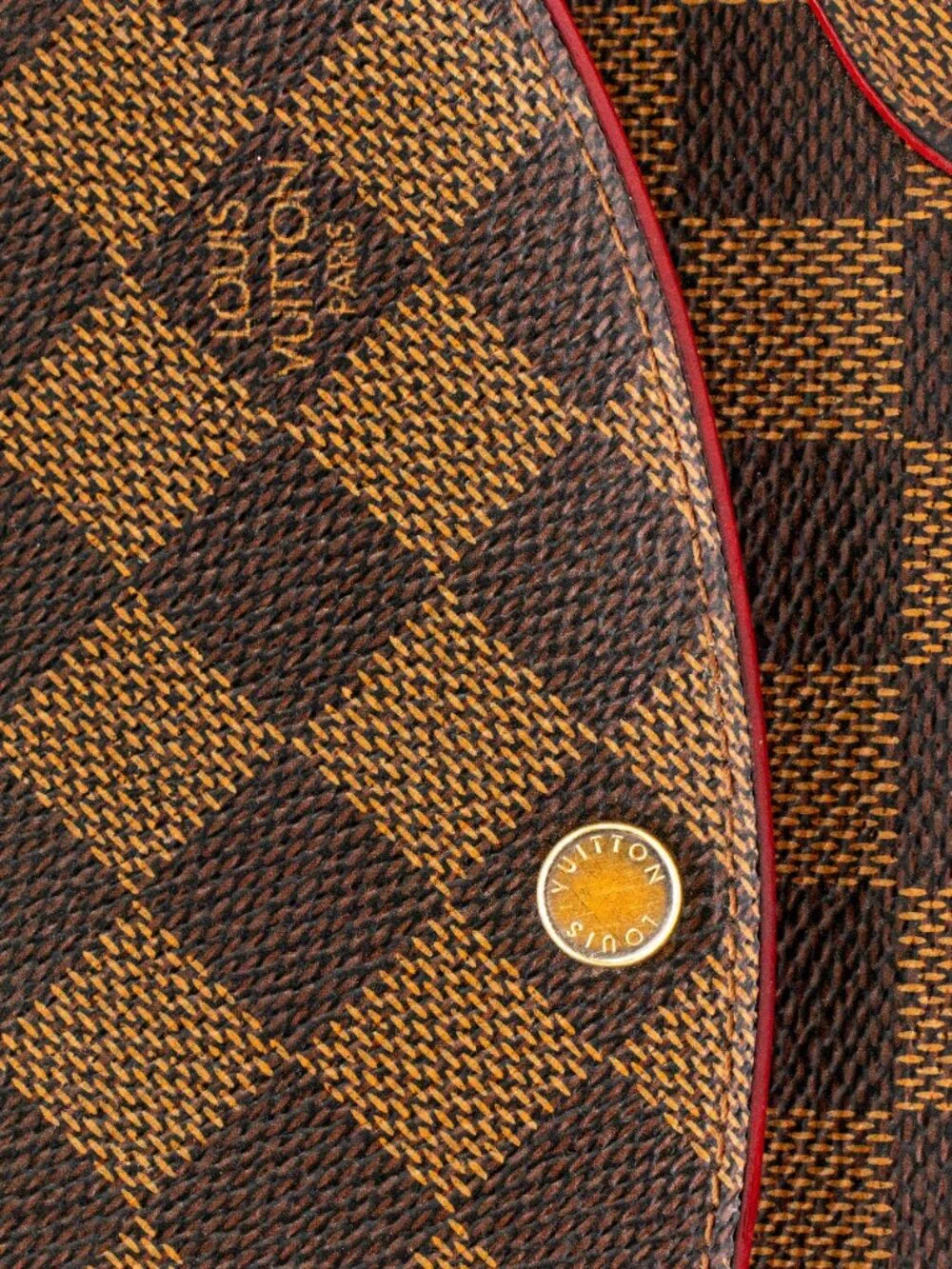LV Damier Ebene Caissa Wallet Cherry Red